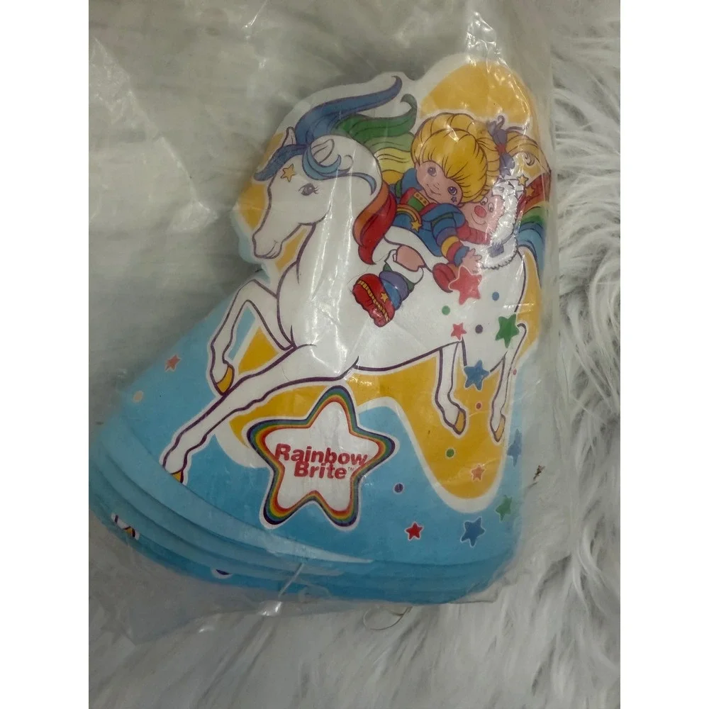 Vintage Rainbow Brite Party Hats 8 Count Hallmark Party Express 1980s Sealed